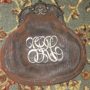 Antique Sterling Silver & Leather Purse 👜